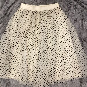 A New Day Black and White A-Line Midi Skirt